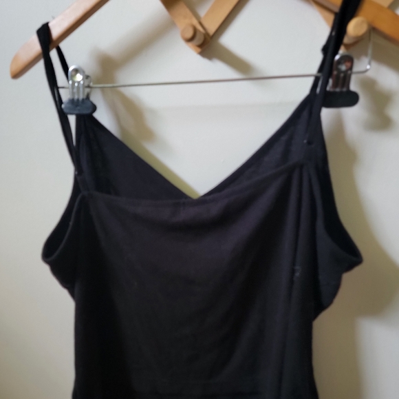 Shein Plus crop‎ black tank top with buttons 4xl - Picture 2 of 4